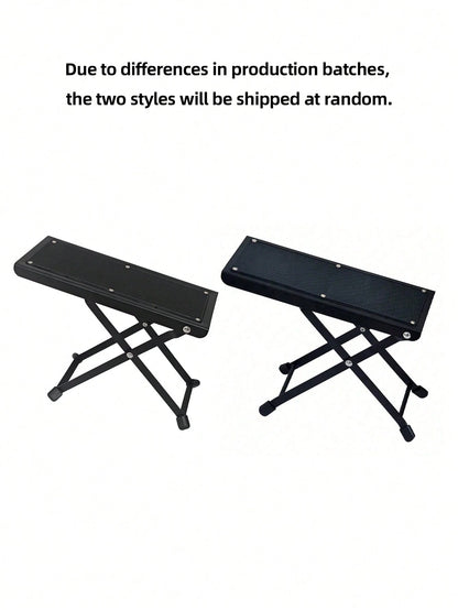 1pc Adjustable 3-Leg Foot Rest Pedicure Stool, Non-Slip Rubber Toe Nail Care Stand, Foldable Metal Foot Rest Platform