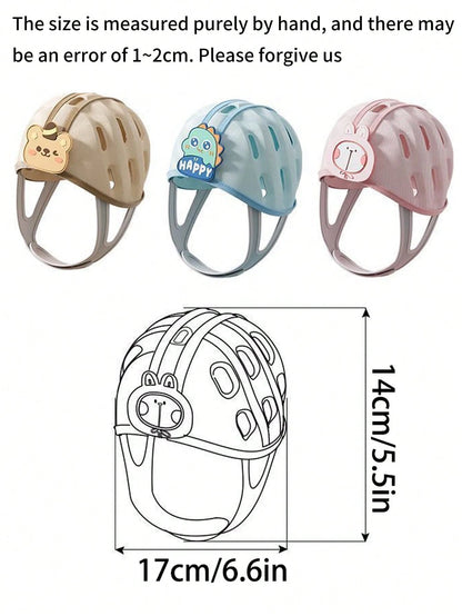 1pc Baby Anti-Fall Head Protection Helmet, Toddler Walking Anti-Collision Headgear, Children Learning To Walk Head Protection Cap, Lightweight And Breathable, Perfect Walking Aid