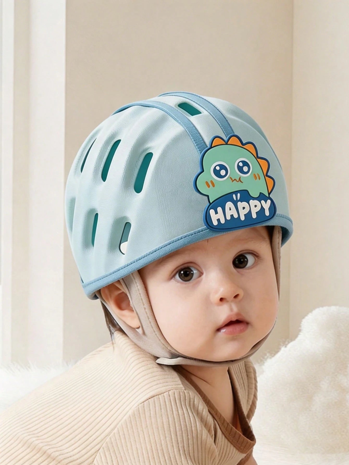1pc Baby Anti-Fall Head Protection Helmet, Toddler Walking Anti-Collision Headgear, Children Learning To Walk Head Protection Cap, Lightweight And Breathable, Perfect Walking Aid