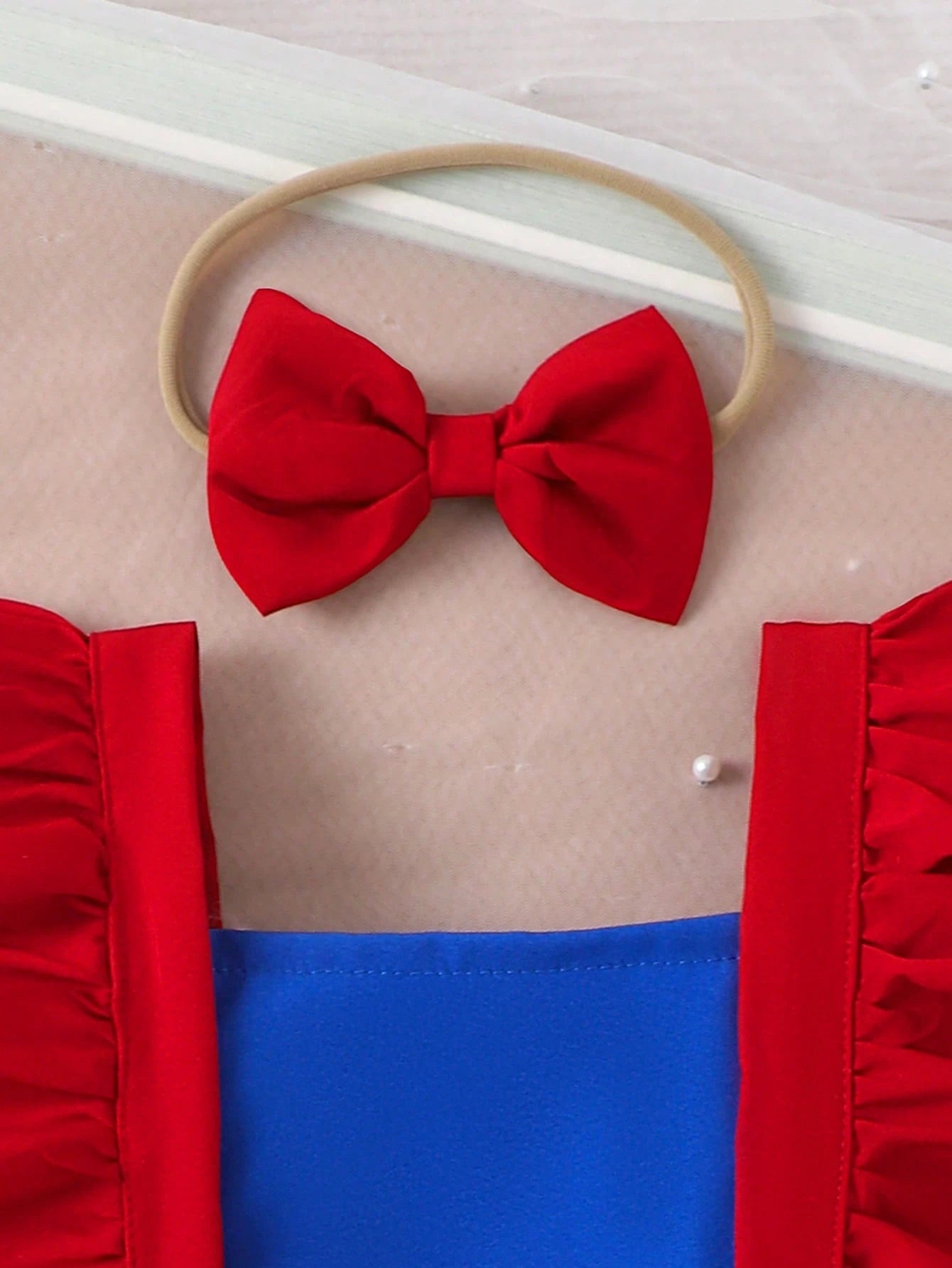 1pc Baby Girl Cute Multicolor Bow Fluffy Tulle Dress With Headband, Summer Style