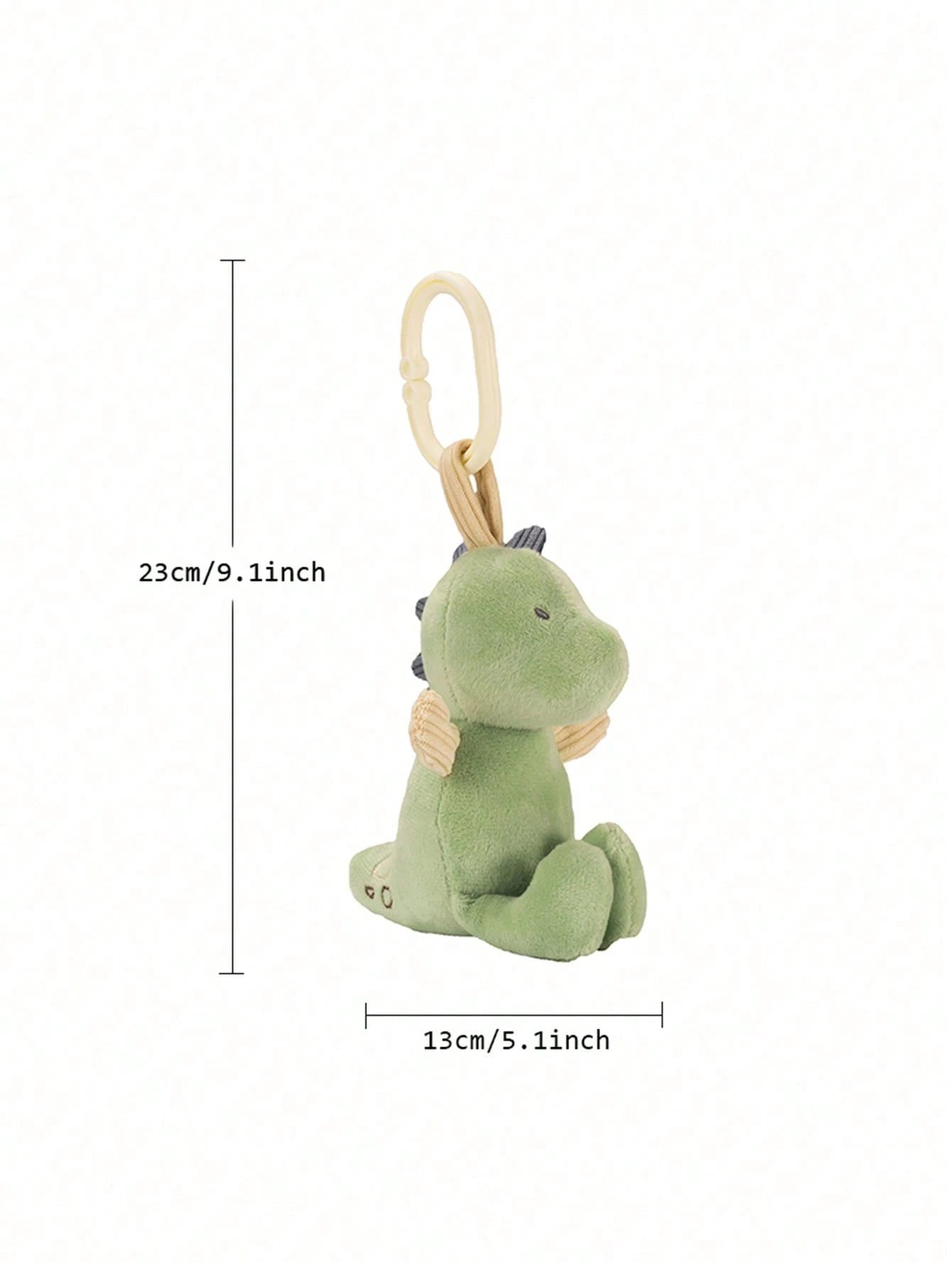 1pc Baby Plush Animal Stuffed Toy Rattle Ornament, Suitable For Car Seat And Stroller, Newborn Gift, Wind Chime, Pendant Decoration For Baby Room, Infant Sensory Soft Toy- Bear, Unicorn, Dinosaur