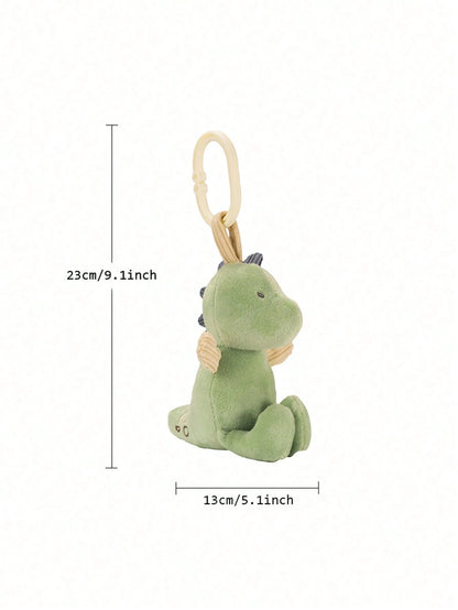 1pc Baby Plush Animal Stuffed Toy Rattle Ornament, Suitable For Car Seat And Stroller, Newborn Gift, Wind Chime, Pendant Decoration For Baby Room, Infant Sensory Soft Toy- Bear, Unicorn, Dinosaur
