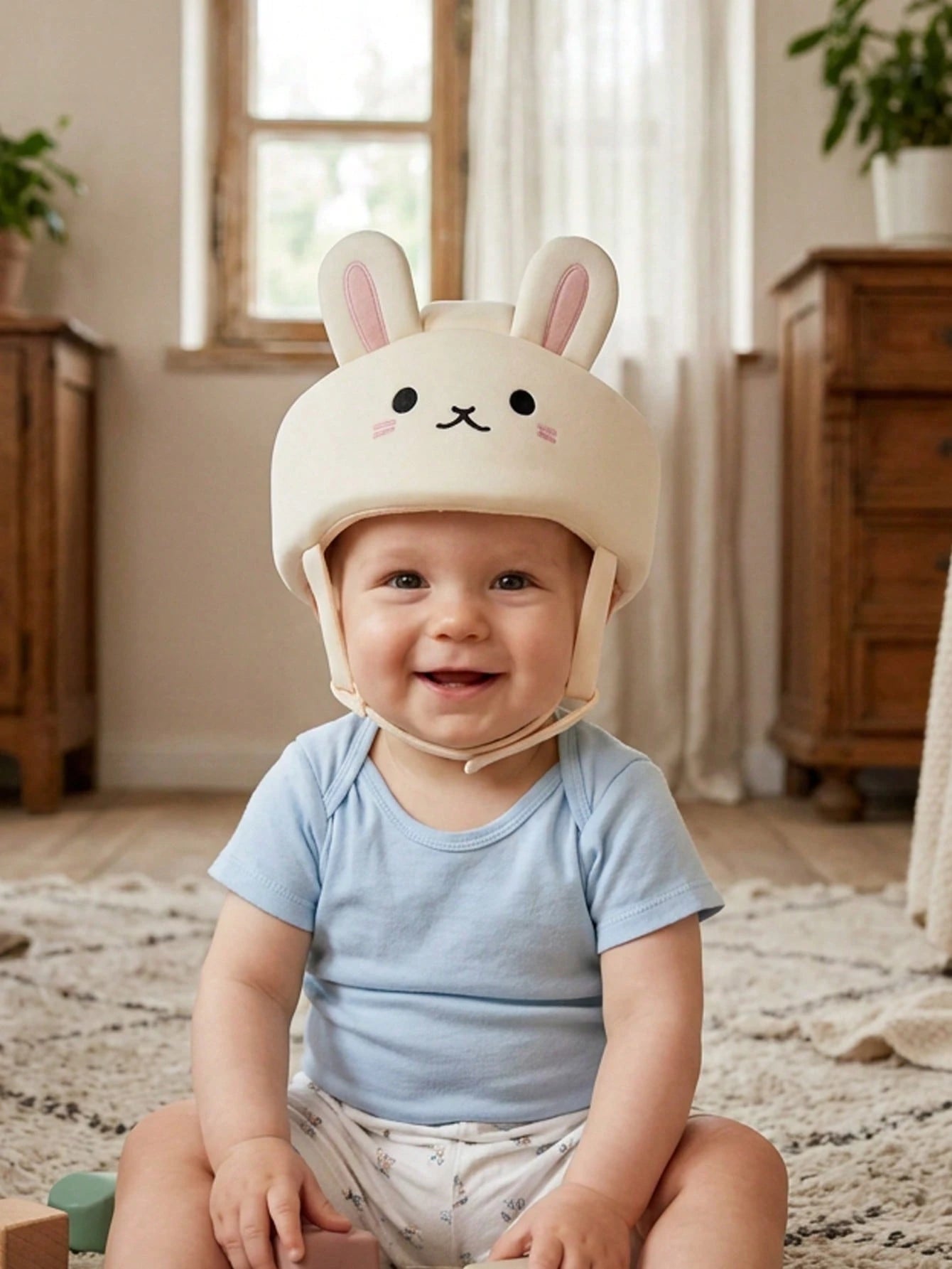 1pc Baby Toddler Infant Anti-Collision Helmet Soft Adjustable Head Guard Cap For Crawling Walking Play Indoor Outdoor Unisex Breathable Lightweight