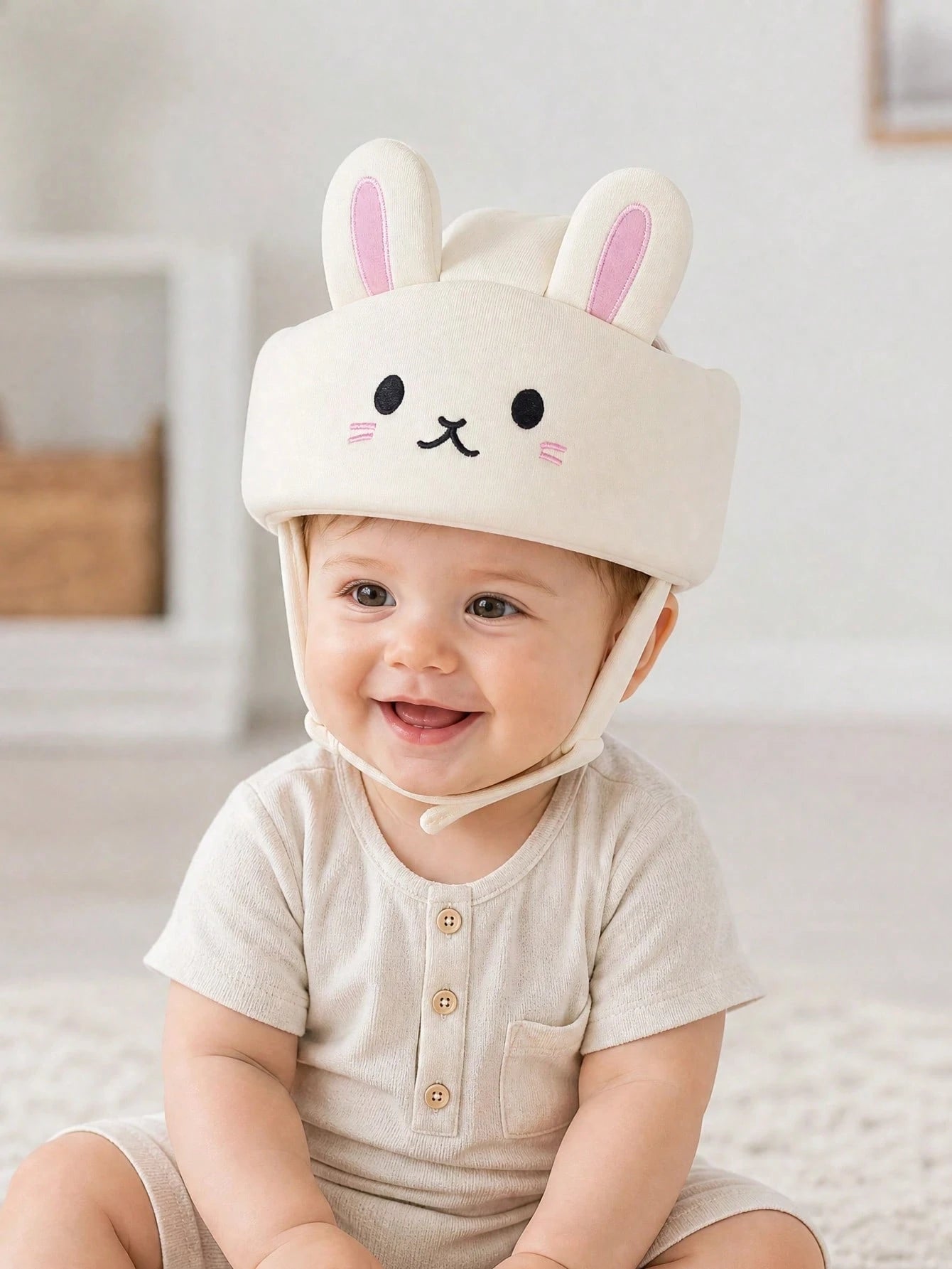 1pc Baby Toddler Infant Anti-Collision Helmet Soft Adjustable Head Guard Cap For Crawling Walking Play Indoor Outdoor Unisex Breathable Lightweight