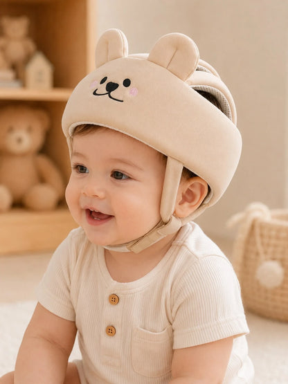 1pc Baby Toddler Soft Head Protector Hat, Cute Adjustable Anti-Bump Head Guard Cap For Crawling, Walking & Indoor Play, Unisex