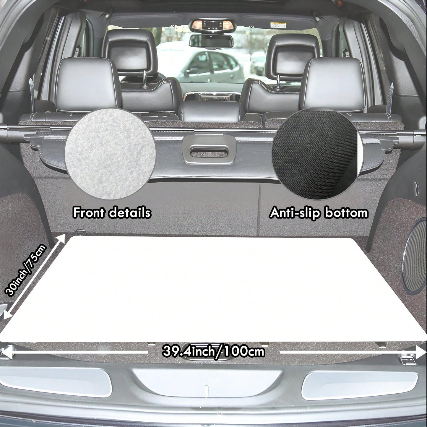 1Pc Beige Black Leopard Print Car Trunk Mat, Universal Fit Cargo Liner, Waterproof & Dustproof, Non-Slip & Wear-Resistant, Easy To Clean, Neutral Animal Pattern, Automotive Rear Trunk Floor Protector
