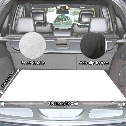 1Pc Beige Black Leopard Print Car Trunk Mat, Universal Fit Cargo Liner, Waterproof & Dustproof, Non-Slip & Wear-Resistant, Easy To Clean, Neutral Animal Pattern, Automotive Rear Trunk Floor Protector