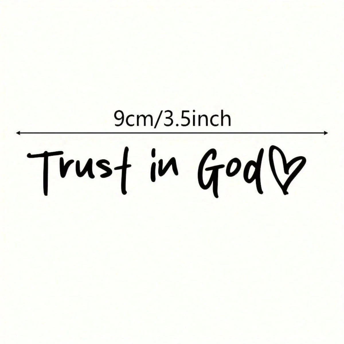 1PC Bible Church Mirror Stickers- Trust In God, Faith Hope For Love, Self-Adhesive Shiny Appearance, Teacher Religious Gifts, "Trust In God" With Heart Graphics- Christian Church Decorations For Chu