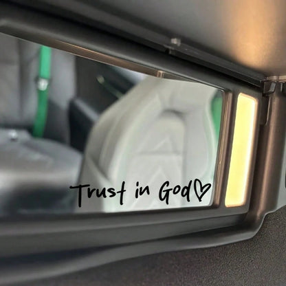 1PC Bible Church Mirror Stickers- Trust In God, Faith Hope For Love, Self-Adhesive Shiny Appearance, Teacher Religious Gifts, "Trust In God" With Heart Graphics- Christian Church Decorations For Chu