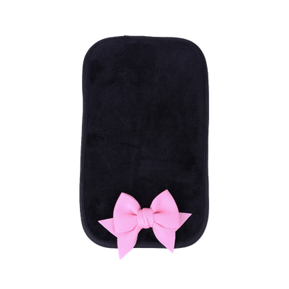 1pc Bowknot Decor Car Armrest Box Pad, Creative Non-Slip Center Console Seat Cover, Women's Car Accessories