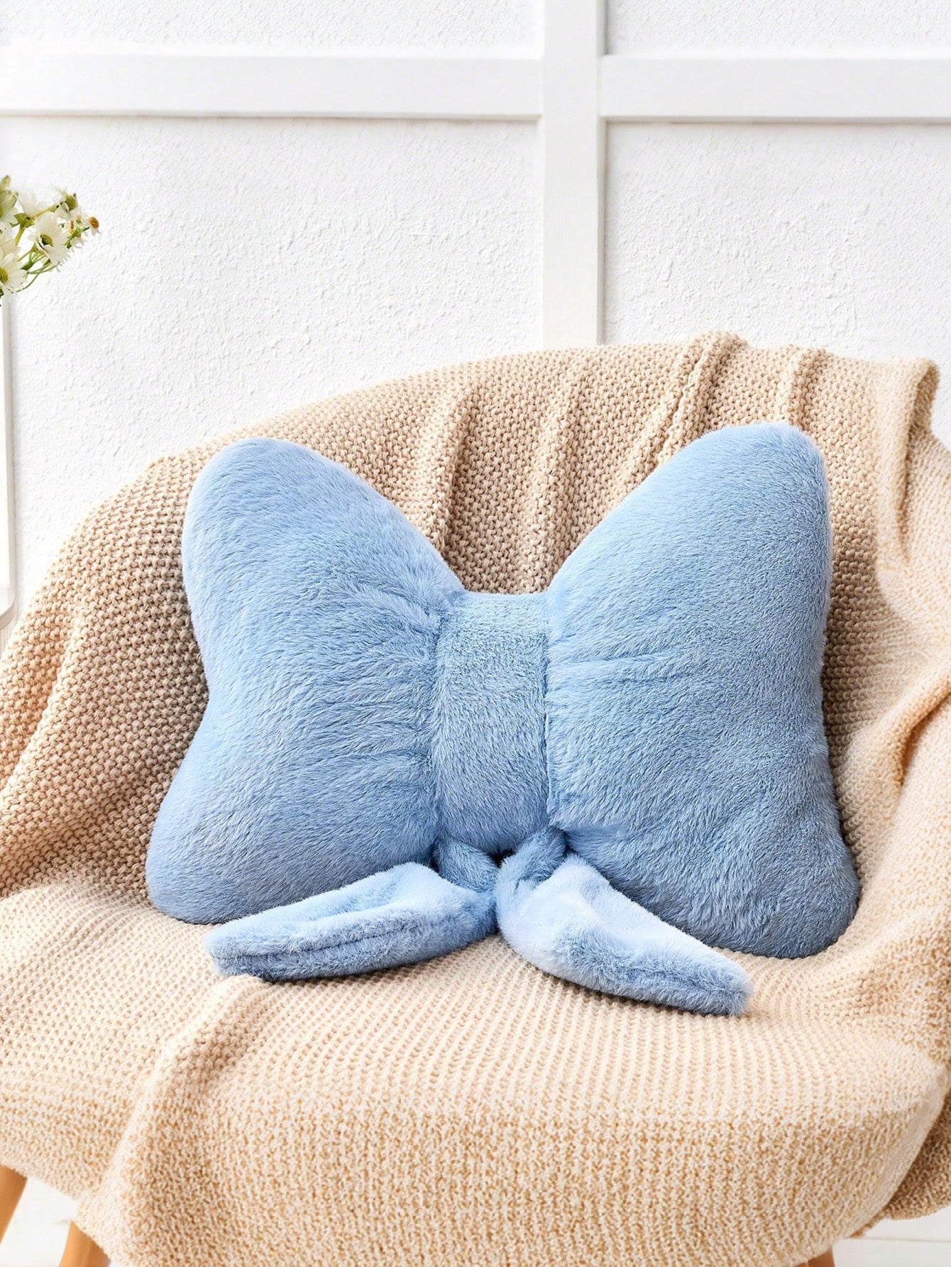 1pc Bowknot Home Decor Throw Pillow (Includes Pillow Insert), Soft And Comfortable All-Season Versatile Sofa Cushion Seat Pad, Suitable For Bedroom, Living Room, Sofa, Bed, Valentine's Day, Daily Gath