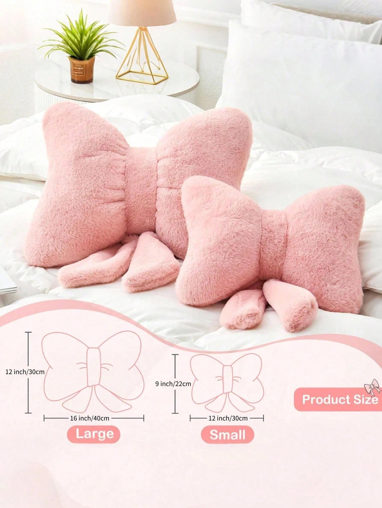 1pc Bowknot Home Decor Throw Pillow (Includes Pillow Insert), Soft And Comfortable All-Season Versatile Sofa Cushion Seat Pad, Suitable For Bedroom, Living Room, Sofa, Bed, Valentine's Day, Daily Gath