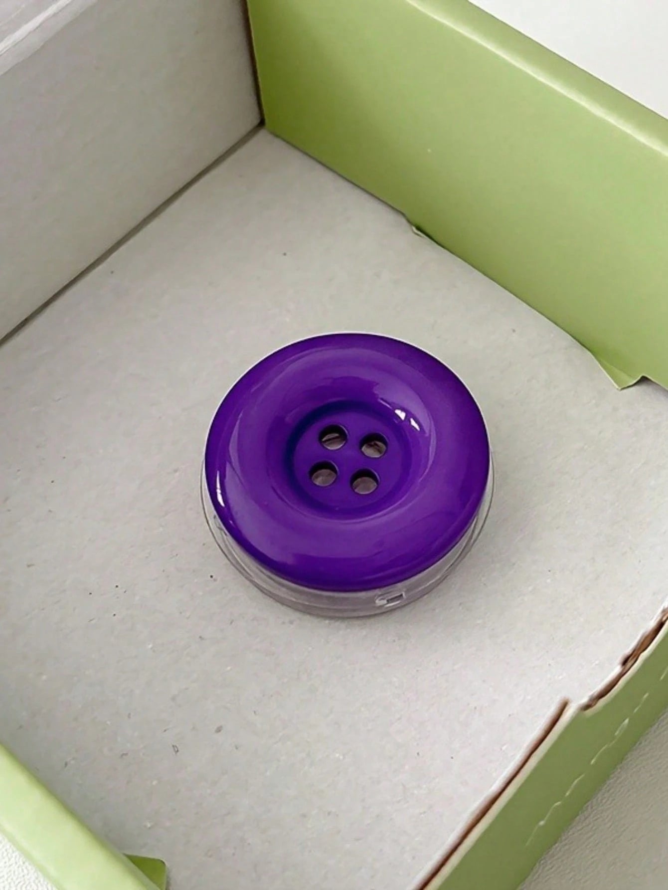 1pc Candy Color Button Air Cushion Phone Stand, Adhesive Retractable Slouchy Desktop Phone Holder, Collapsible Phone Stand