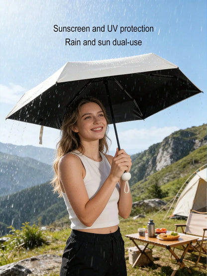 1pc Capsule Folding Umbrella, High-Quality Waterproof, Sunshade, Anti-UV, Foldable Umbrella