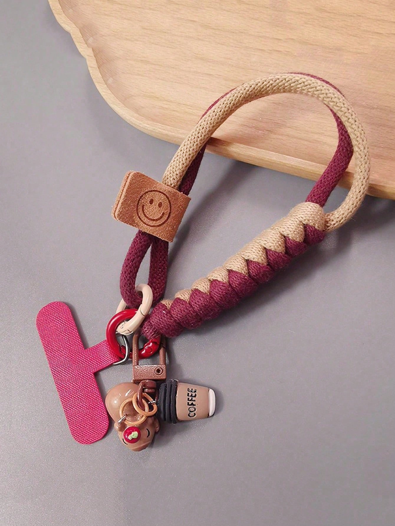 1pc Capybara Pendant Phone Lanyard Wrist Strap, Cartoon Cute Braided Rope For Outdoor Travel Climbing, Anti-Lost Anti-Theft Phone Holder Strap With Clip Compatible With Android And Most Smartphone,Gif