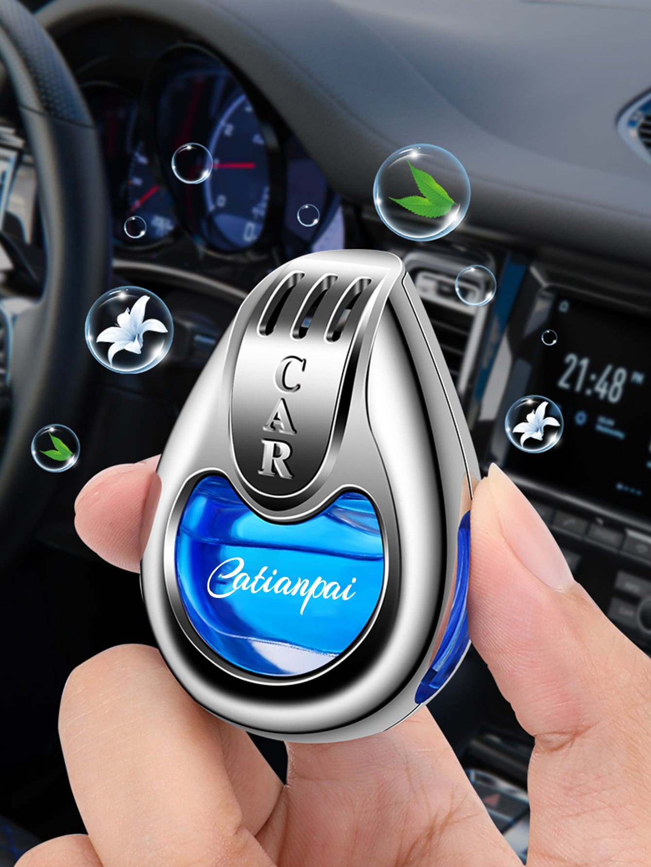 1pc Car Air Freshener Aromatherapy Diffuser Creative Air Vent Fragrance Dispenser Long-Lasting Pendant Fragrance For Car Interior Smell