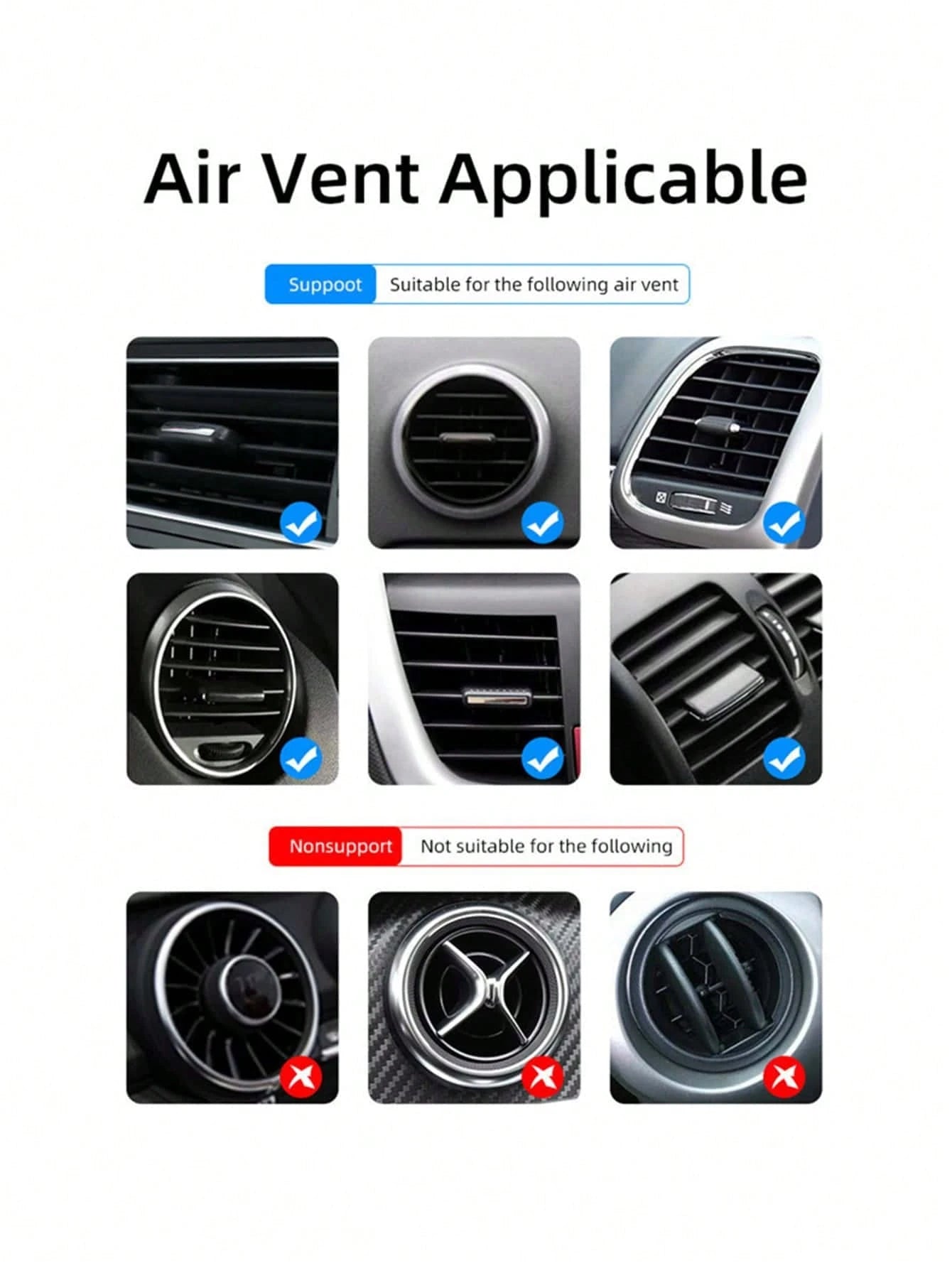 1pc Car Air Vent Phone Mount, Car Phone Holder, Navigation Phone Stand