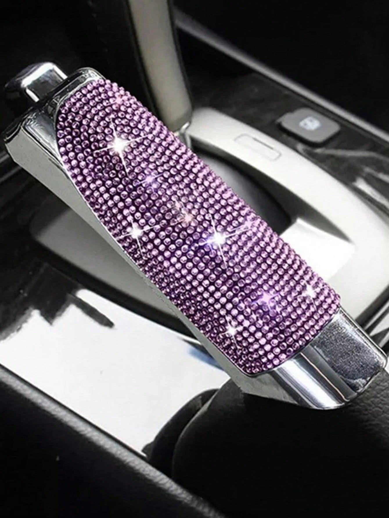 1pc Car Installed Diamond Inlaid Handbrake Cover, Car Interior, Universal Handbrake Protector, Handbrake Cover, Lever Cap Modification (Note The Size, Not Suitable For All Vehicle Models)