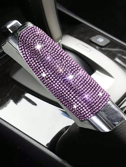 1pc Car Installed Diamond Inlaid Handbrake Cover, Car Interior, Universal Handbrake Protector, Handbrake Cover, Lever Cap Modification (Note The Size, Not Suitable For All Vehicle Models)