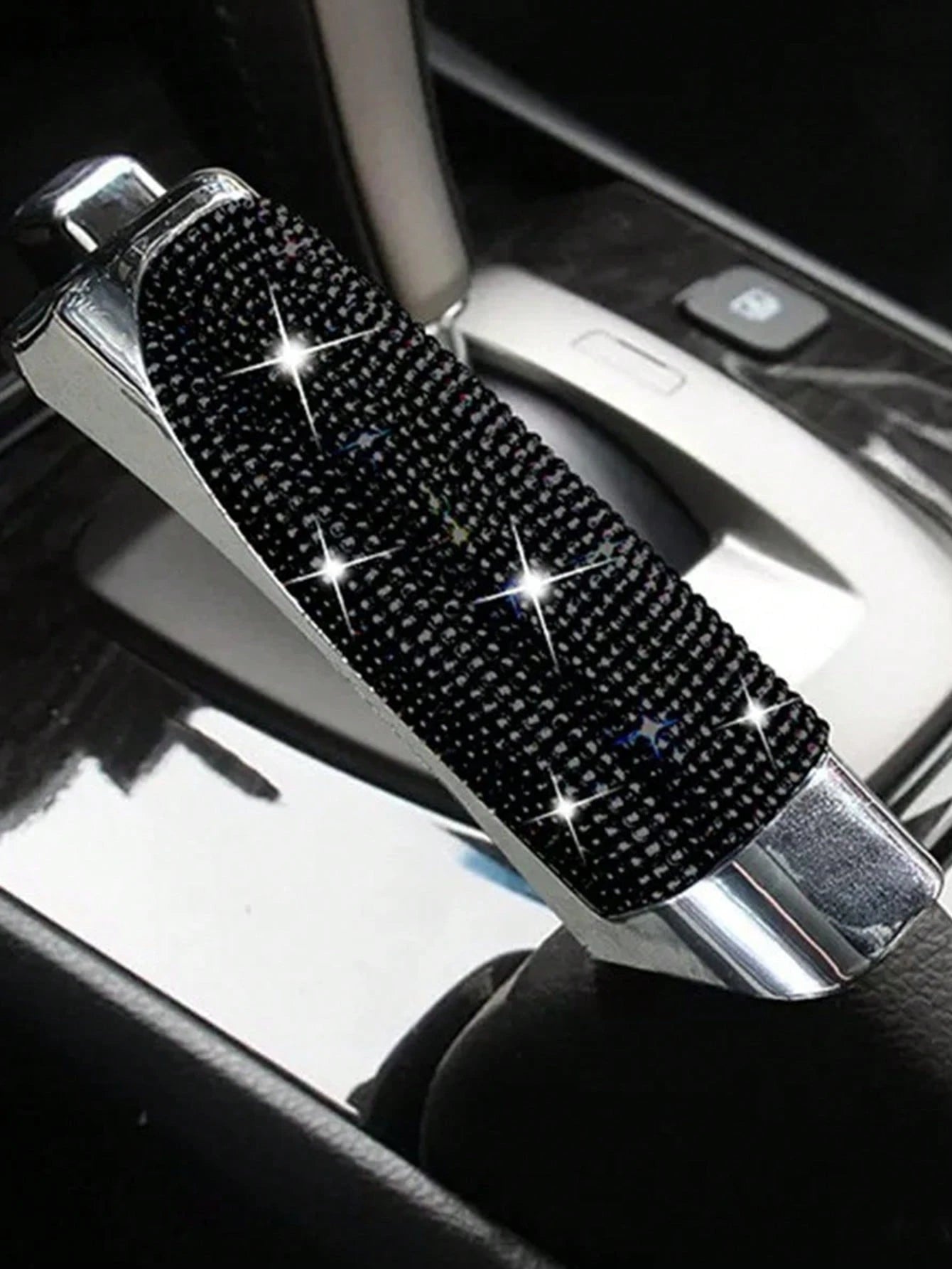 1pc Car Installed Diamond Inlaid Handbrake Cover, Car Interior, Universal Handbrake Protector, Handbrake Cover, Lever Cap Modification (Note The Size, Not Suitable For All Vehicle Models)