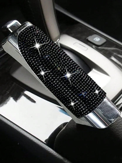 1pc Car Installed Diamond Inlaid Handbrake Cover, Car Interior, Universal Handbrake Protector, Handbrake Cover, Lever Cap Modification (Note The Size, Not Suitable For All Vehicle Models)