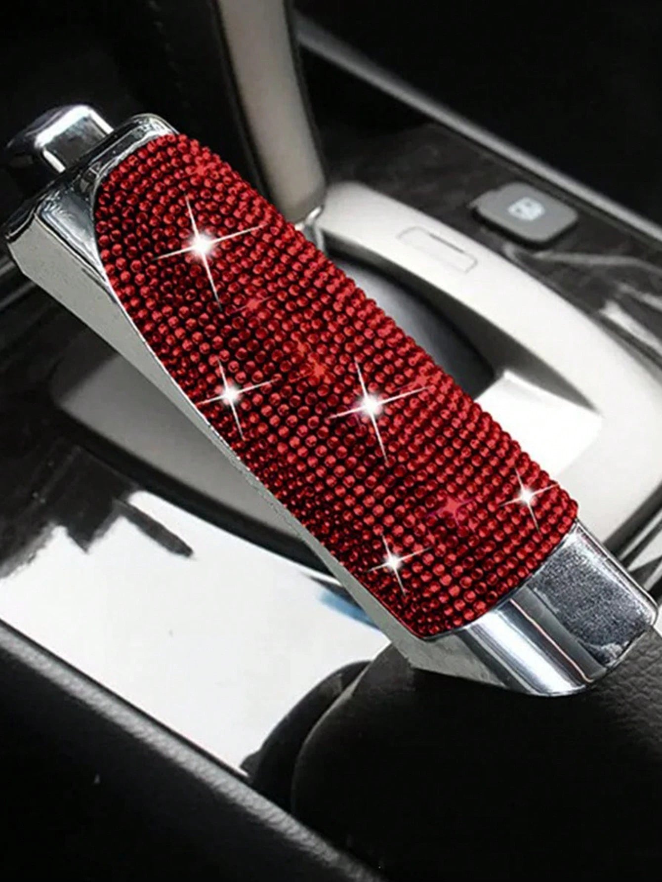 1pc Car Installed Diamond Inlaid Handbrake Cover, Car Interior, Universal Handbrake Protector, Handbrake Cover, Lever Cap Modification (Note The Size, Not Suitable For All Vehicle Models)