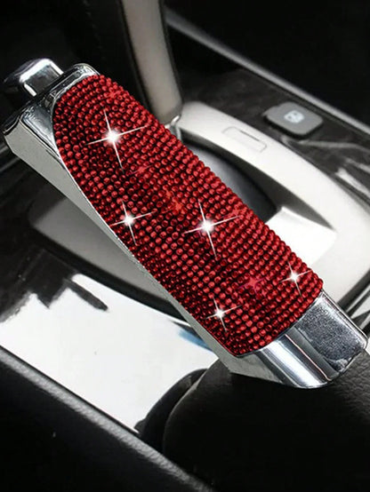 1pc Car Installed Diamond Inlaid Handbrake Cover, Car Interior, Universal Handbrake Protector, Handbrake Cover, Lever Cap Modification (Note The Size, Not Suitable For All Vehicle Models)