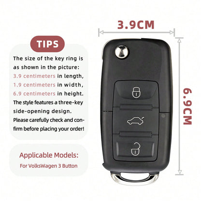 1pc Car Key Case-Elegant Print,Suitable For Jetta Mk6, Polo Mk5, Golf Mk6, Tiguan Mk1, Passat B7, Passat NMS, Caddy Mk3, Beetle, Amarok, Touran Mk1. Advanced Soft-Touch, Does Not Block Signal, Unisex.