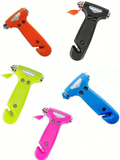 1pc Car Safety Hammer, Emergency Escape Tool With Window Breaker And Seatbelt Cutter, Adjustable Strap For Secure Fit- Essential For Vehicle