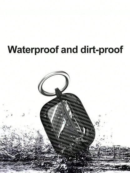 1pc Carbon Fiber Material Apple Earphone Protective Case, Compatible With Apple Earphones 2nd Gen Charging Case
