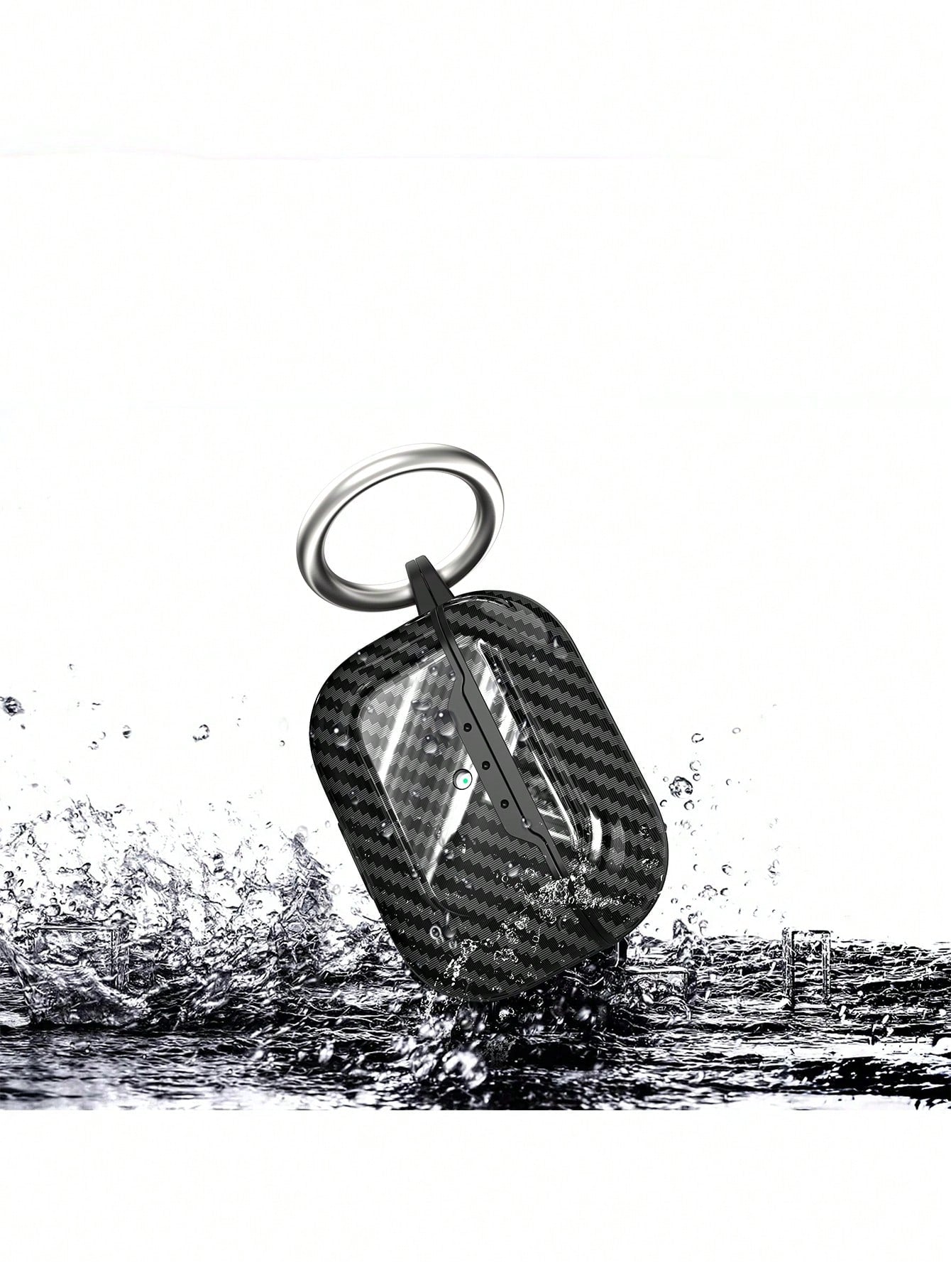 1pc Carbon Fiber Material Apple Earphone Protective Case, Compatible With Apple Earphones 2nd Gen Charging Case