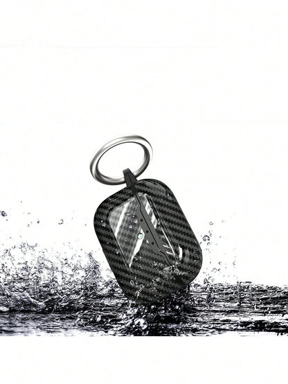 1pc Carbon Fiber Material Apple Earphone Protective Case, Compatible With Apple Earphones 2nd Gen Charging Case