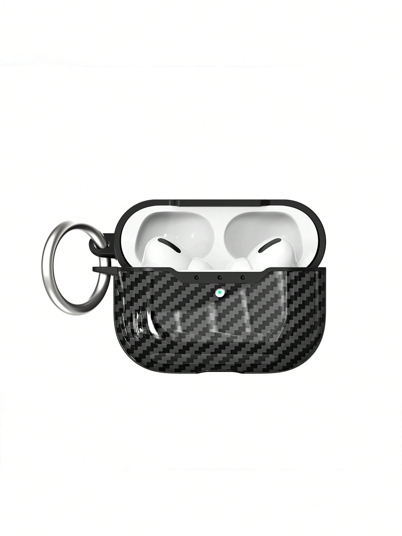 1pc Carbon Fiber Material Apple Earphone Protective Case, Compatible With Apple Earphones 2nd Gen Charging Case