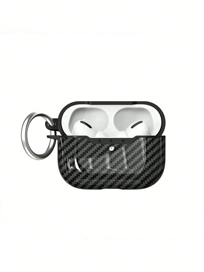 1pc Carbon Fiber Material Apple Earphone Protective Case, Compatible With Apple Earphones 2nd Gen Charging Case