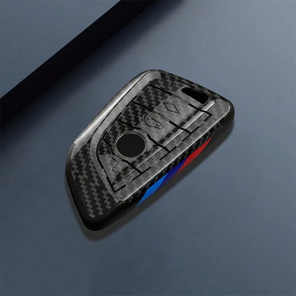 1pc Carbon Fiber Style Car Key Fob Cover Fit For BMW 2 Series, 3 Series, 4 Series, 5 Series, 7 Series, 8 Series, X1, X2, X3, X5, X6, M2, M3, M4, M5, M6, M8
