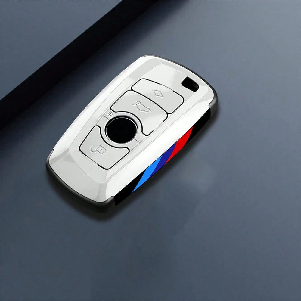 1pc Carbon Fiber Style Car Key Fob Cover Fit For BMW 2 Series, 3 Series, 4 Series, 5 Series, 7 Series, 8 Series, X1, X2, X3, X5, X6, M2, M3, M4, M5, M6, M8