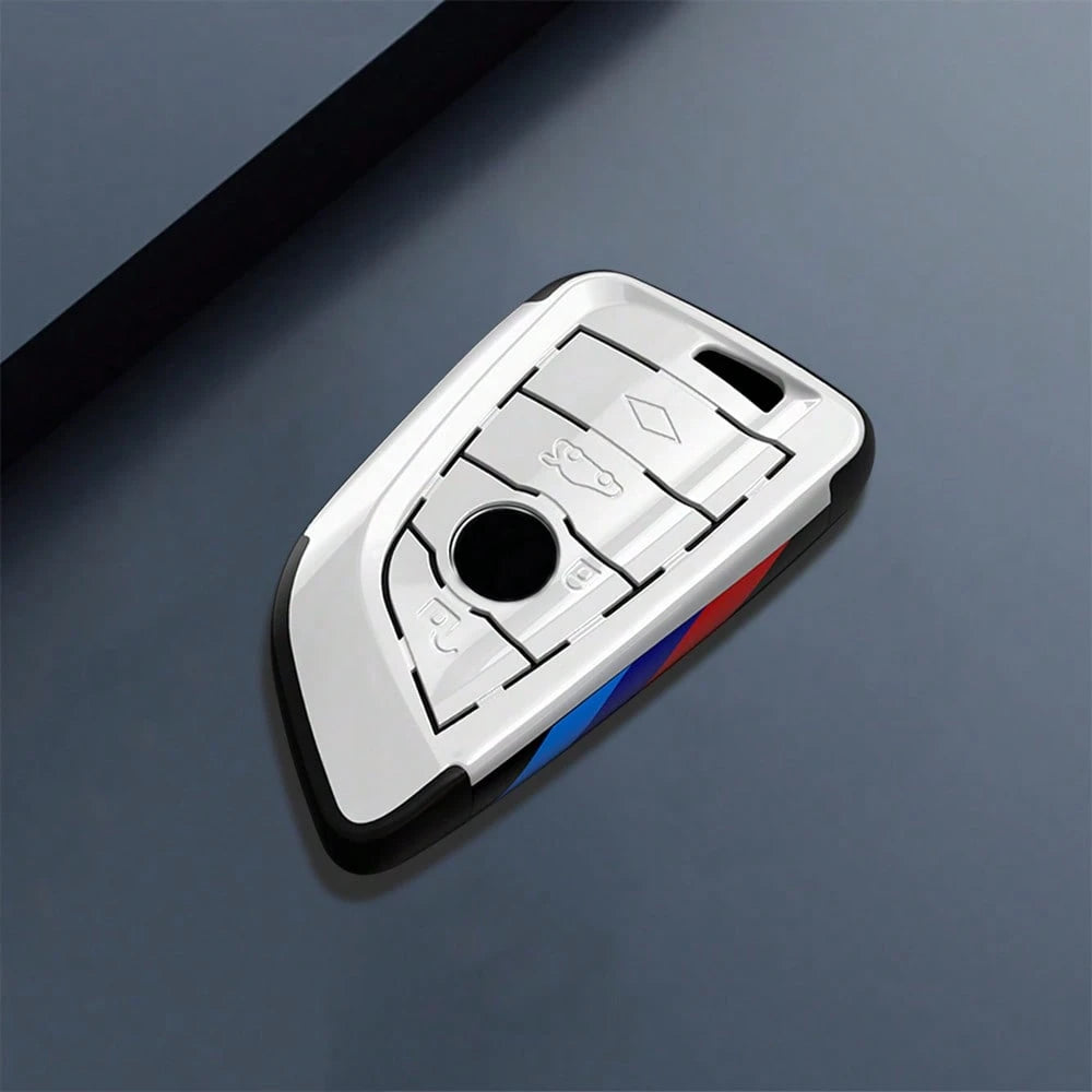 1pc Carbon Fiber Style Car Key Fob Cover Fit For BMW 2 Series, 3 Series, 4 Series, 5 Series, 7 Series, 8 Series, X1, X2, X3, X5, X6, M2, M3, M4, M5, M6, M8