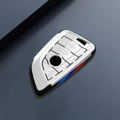 1pc Carbon Fiber Style Car Key Fob Cover Fit For BMW 2 Series, 3 Series, 4 Series, 5 Series, 7 Series, 8 Series, X1, X2, X3, X5, X6, M2, M3, M4, M5, M6, M8