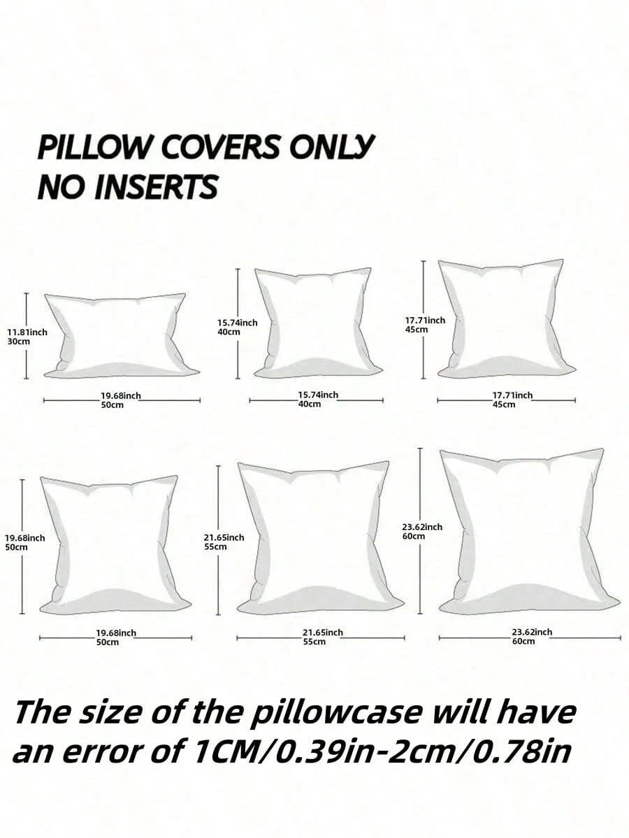 1pc Chenille Solid Striped Decorative Throw Pillow Cover, Suitable For Sofa, Living Room, Bed