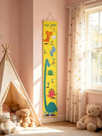 1pc Children's Growth Height Chart, Waterproof Canvas, INS Style Baby Measuring Ruler, Cute Kindergarten Wall Sticker, Nursery Wall Decor