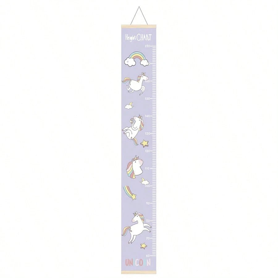 1pc Children's Growth Height Chart, Waterproof Canvas, INS Style Baby Measuring Ruler, Cute Kindergarten Wall Sticker, Nursery Wall Decor