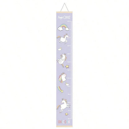 1pc Children's Growth Height Chart, Waterproof Canvas, INS Style Baby Measuring Ruler, Cute Kindergarten Wall Sticker, Nursery Wall Decor