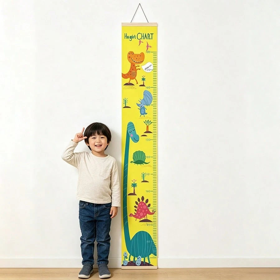 1pc Children's Growth Height Chart, Waterproof Canvas, INS Style Baby Measuring Ruler, Cute Kindergarten Wall Sticker, Nursery Wall Decor