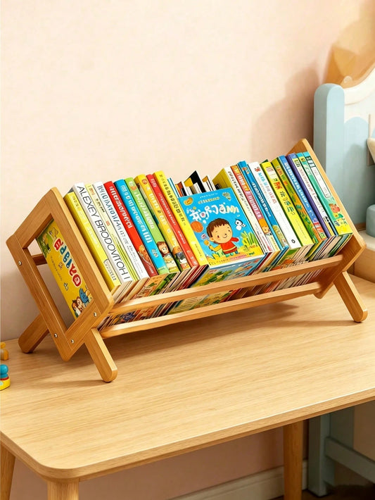 1pc Children's Room Bookshelf Desktop Kids Student Small Bookshelf Floor Standing Children's Desk Storage Rack