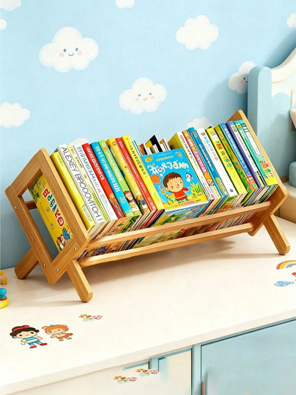 1pc Children's Room Bookshelf Desktop Kids Student Small Bookshelf Floor Standing Children's Desk Storage Rack