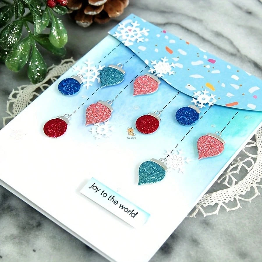 1pc Christmas Bell Greeting Card Decoration, Christmas Snowflake Bell Metal Cutting Template, Handmade Cutting Mold, Photo Album Background Decoration Embossing Template, Photo Album Making