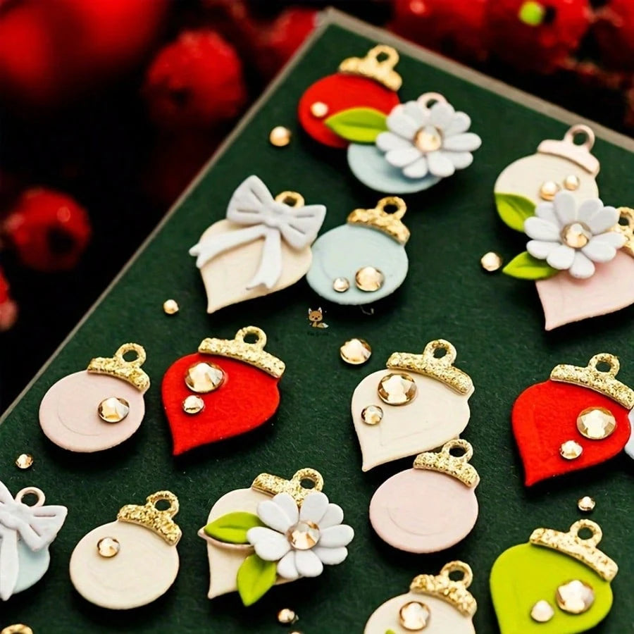 1pc Christmas Bell Greeting Card Decoration, Christmas Snowflake Bell Metal Cutting Template, Handmade Cutting Mold, Photo Album Background Decoration Embossing Template, Photo Album Making