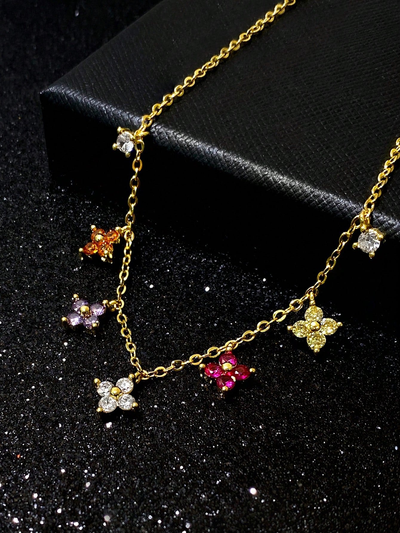 1pc Colorful Floral Anklet, Vibrant Floral Design, Charming Foot Jewelry
