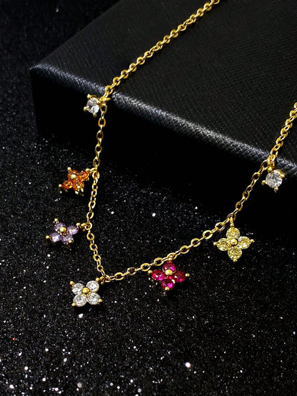 1pc Colorful Floral Anklet, Vibrant Floral Design, Charming Foot Jewelry