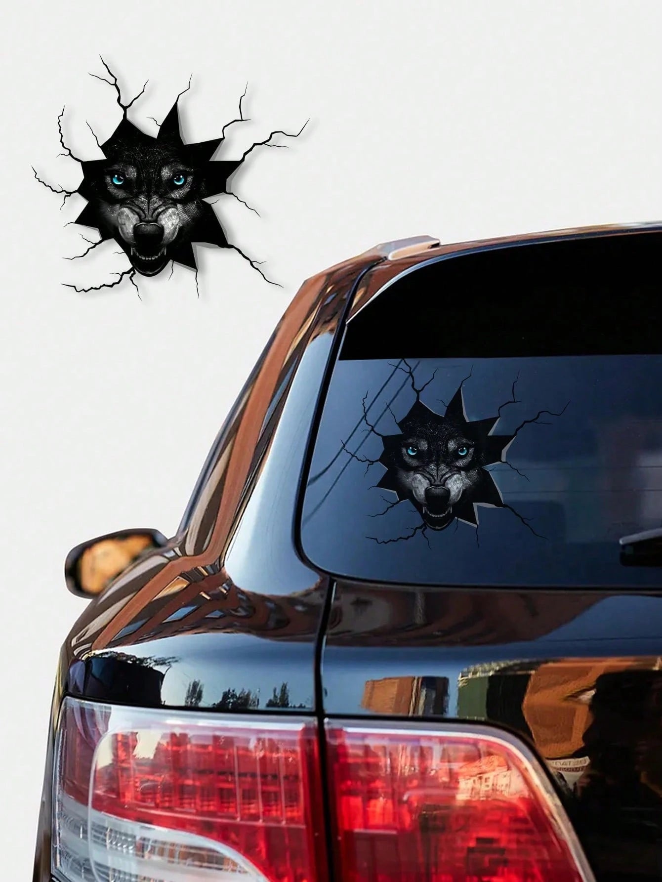 1pc Cool Wolf Pattern Car Sticker